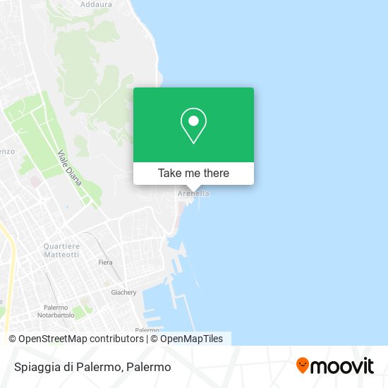 Spiaggia di Palermo map