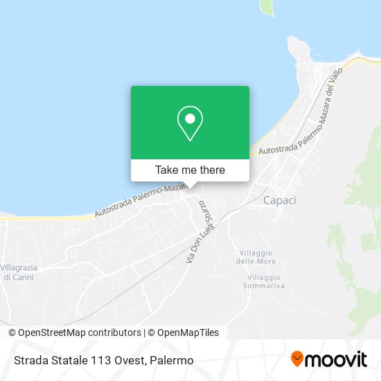 Strada Statale 113 Ovest map