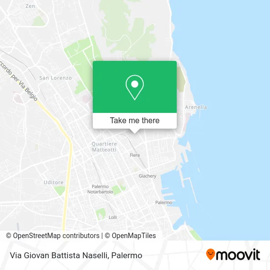 Via Giovan Battista Naselli map