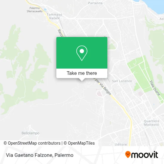 Via Gaetano Falzone map