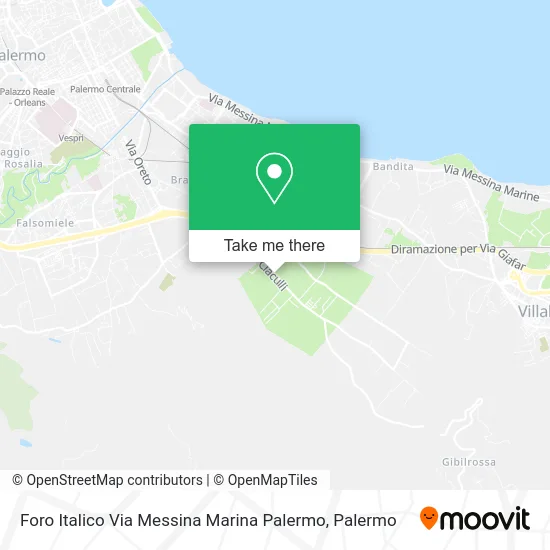 Foro Italico Messina Marina Street Palermo map