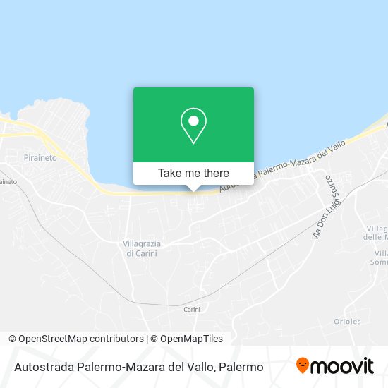 Autostrada Palermo-Mazara del Vallo map