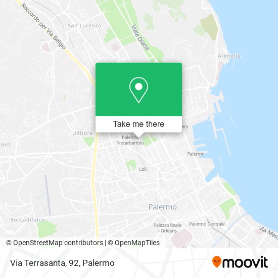 Via Terrasanta, 92 map