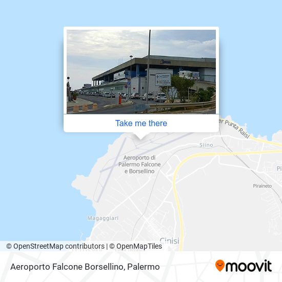Aeroporto Falcone Borsellino map