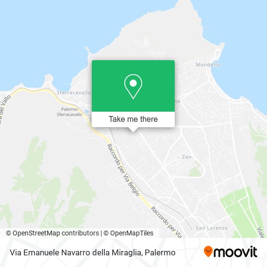 Via Emanuele Navarro della Miraglia map
