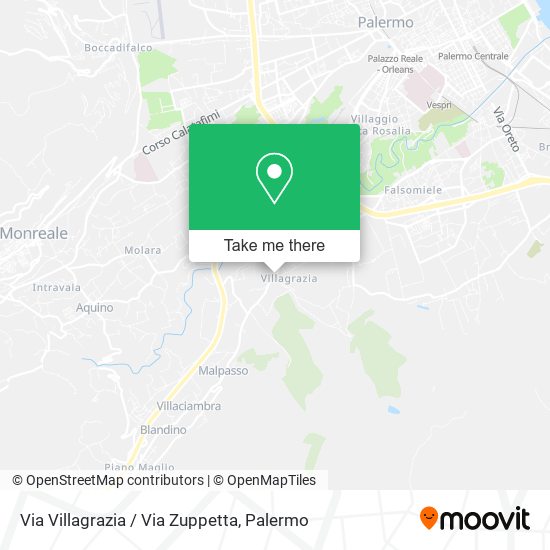 Via Villagrazia / Via Zuppetta map
