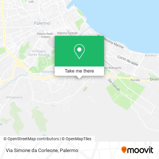 Via Simone da Corleone map