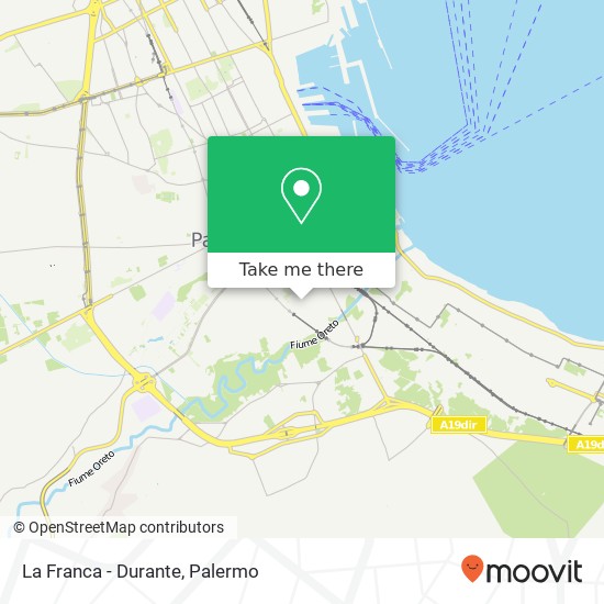 La Franca - Durante map