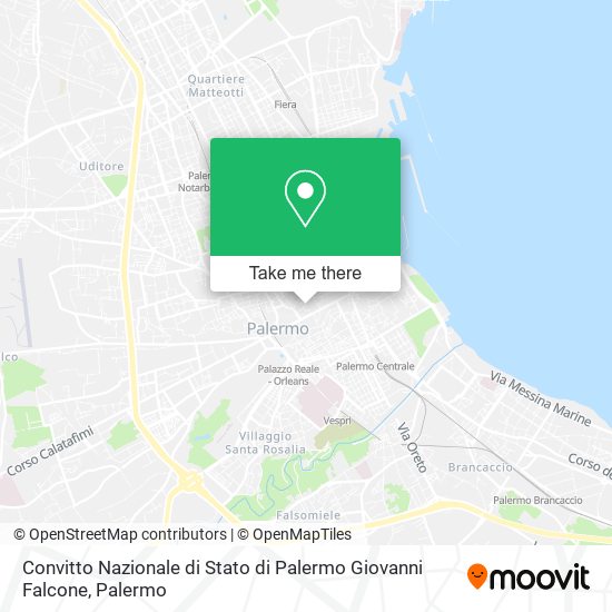Convitto Nazionale di Stato di Palermo Giovanni Falcone map