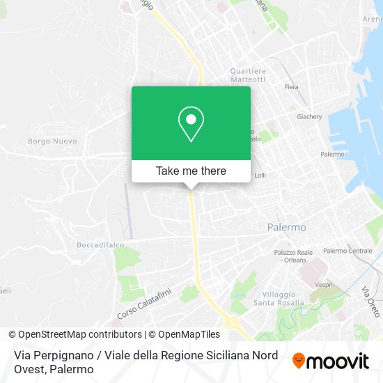 Via Perpignano / Viale della Regione Siciliana Nord Ovest map