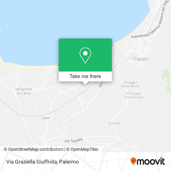 Via Graziella Giuffrida map
