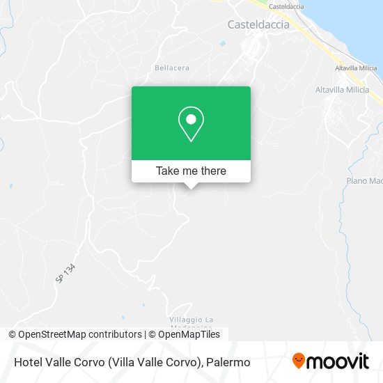 Hotel Valle Corvo (Villa Valle Corvo) map