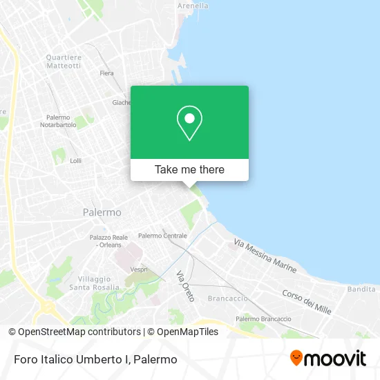 Foro Italico Umberto I map
