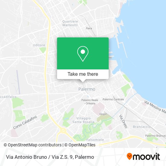Via Antonio Bruno / Via Z.S. 9 map