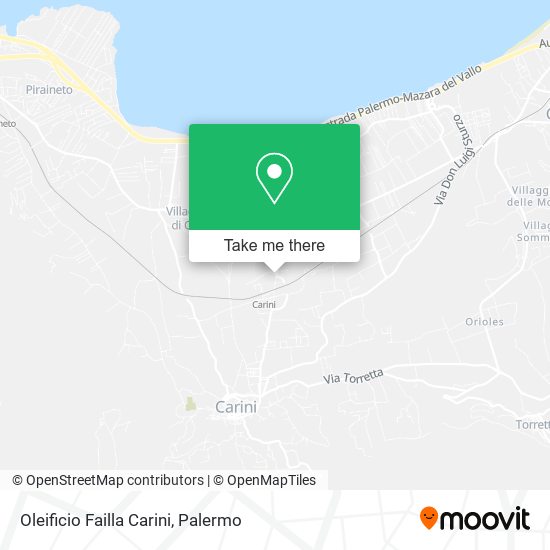 Oleificio Failla Carini map