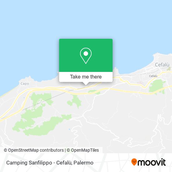 Camping Sanfilippo - Cefalù map