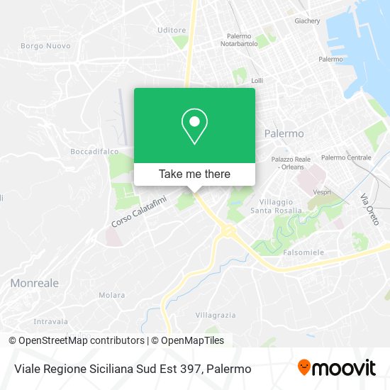 Viale Regione Siciliana Sud Est  397 map