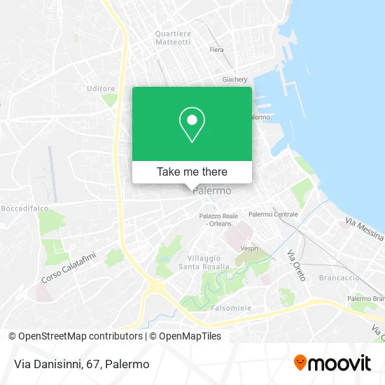 Via Danisinni, 67 map