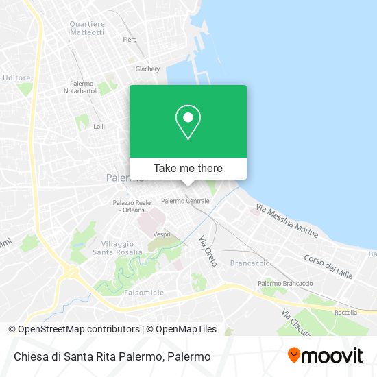 Chiesa di Santa Rita Palermo map