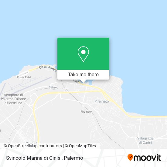 Svincolo Marina di Cinisi map