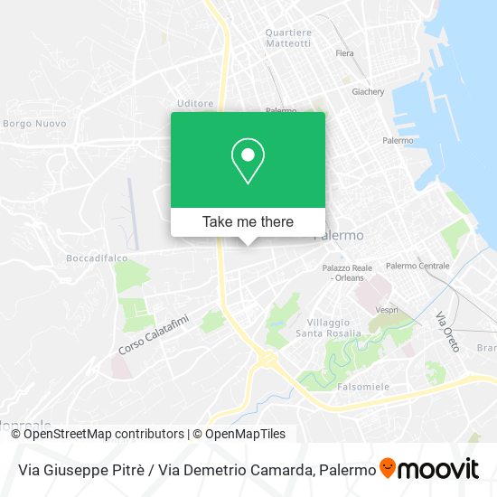 Via Giuseppe Pitrè / Via Demetrio Camarda map