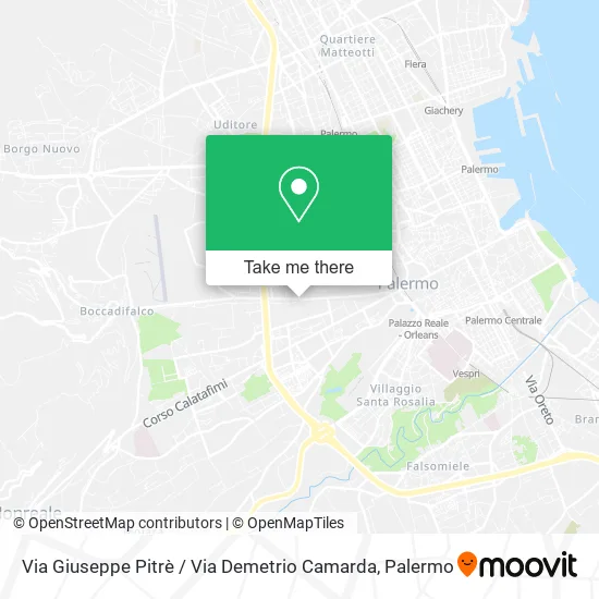 Via Giuseppe Pitrè / Via Demetrio Camarda map