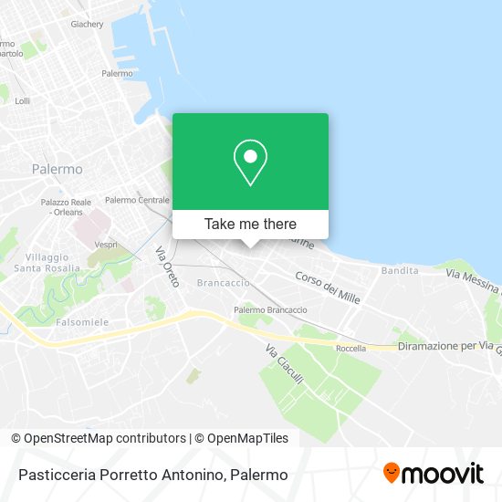Pasticceria Porretto Antonino map