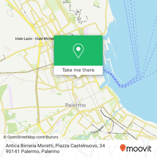 Antica Birreria Moretti, Piazza Castelnuovo, 34 90141 Palermo map