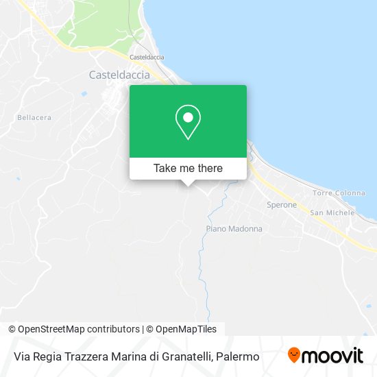 Via Regia Trazzera Marina di Granatelli map