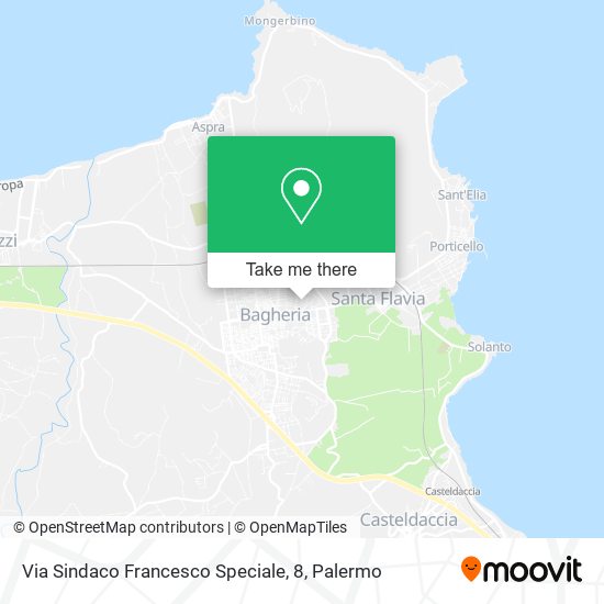 Via Sindaco Francesco Speciale, 8 map