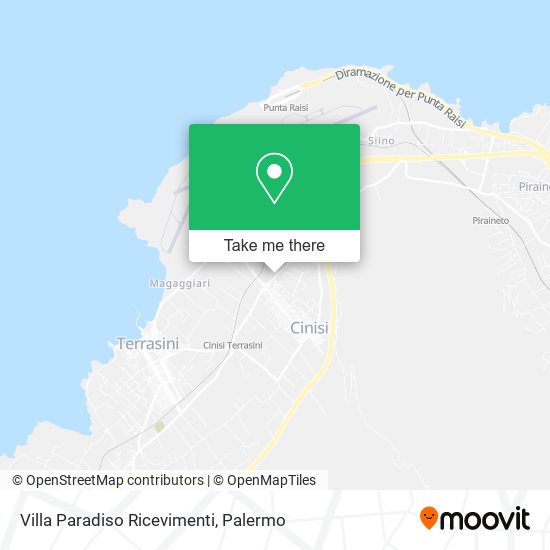 Villa Paradiso Ricevimenti map