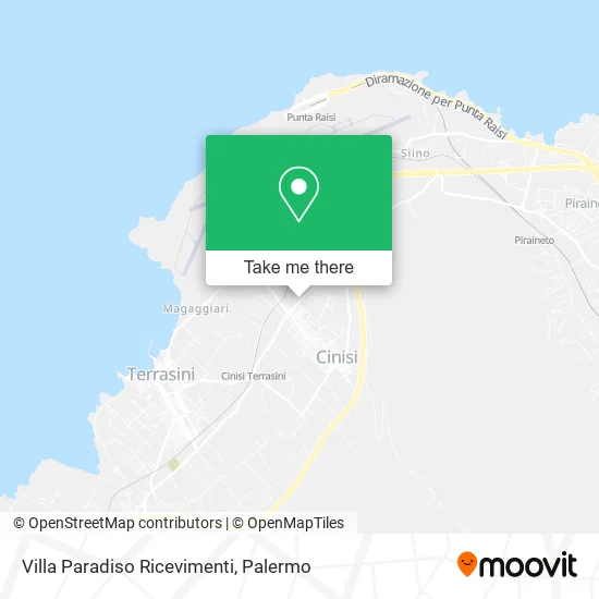 Villa Paradiso Ricevimenti map