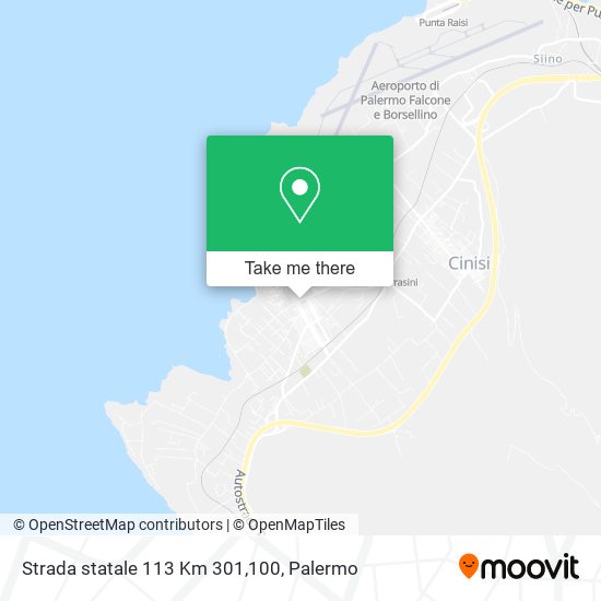 Strada statale 113 Km 301,100 map