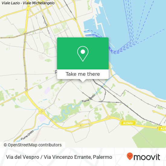 Via del Vespro / Via Vincenzo Errante map