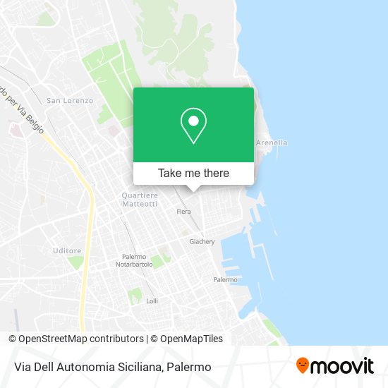 Via Dell  Autonomia Siciliana map