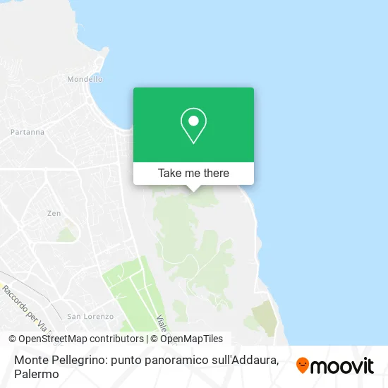 Monte Pellegrino: punto panoramico sull'Addaura map