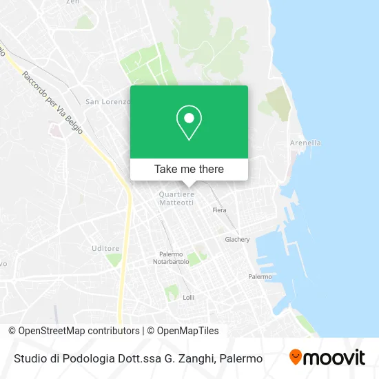 Podiatry Studio of Dr. G. Zanghi map