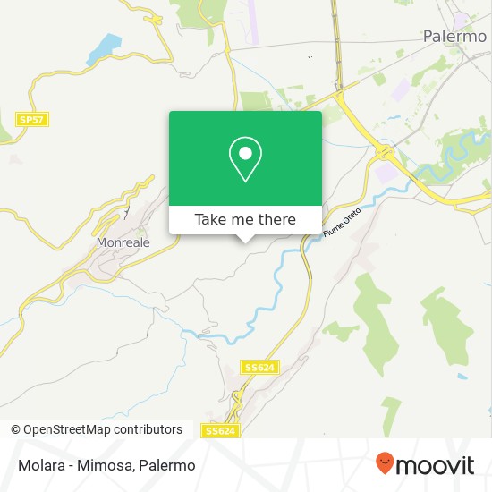 Molara - Mimosa map