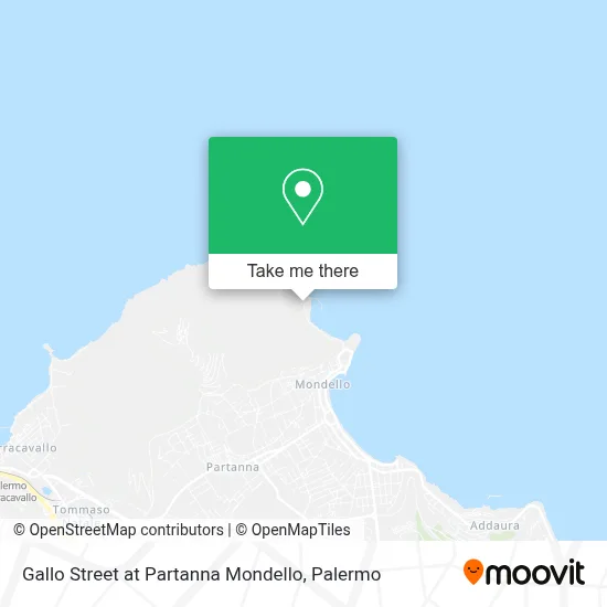 Gallo Street at Partanna Mondello map