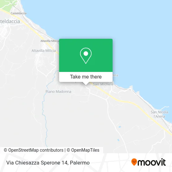 Chiesazza Sperone Street 14 map