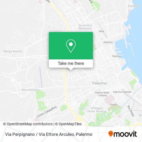 Via Perpignano / Via Ettore Arculeo map