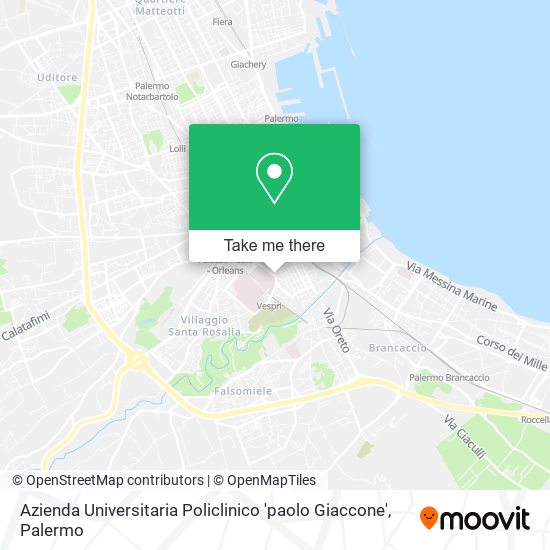 Azienda Universitaria Policlinico 'paolo Giaccone' map
