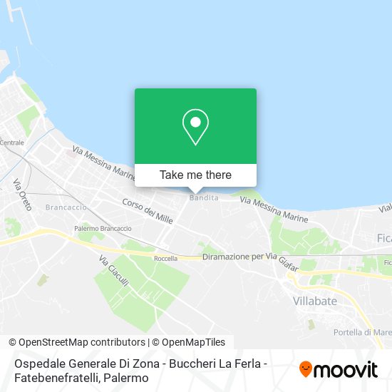 Ospedale Generale Di Zona - Buccheri La Ferla - Fatebenefratelli map