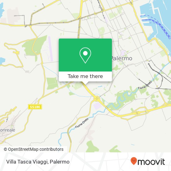 Villa Tasca Viaggi map