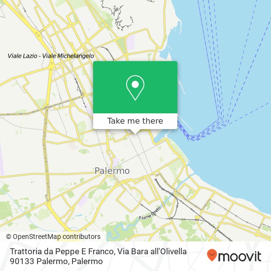 Trattoria da Peppe E Franco, Via Bara all'Olivella 90133 Palermo map