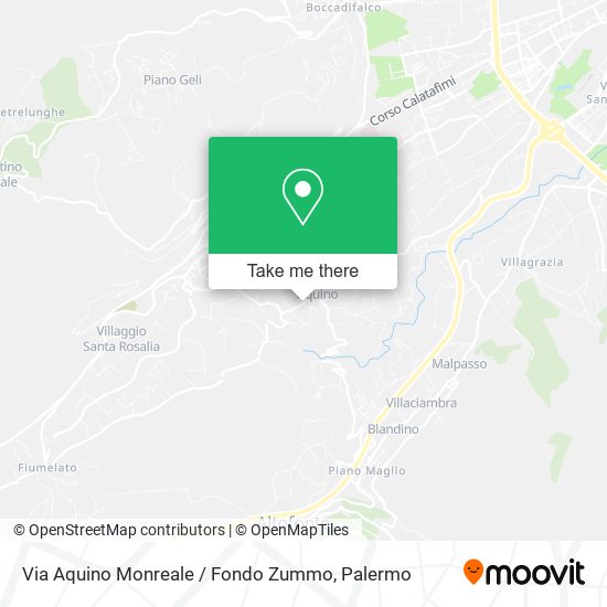 Via Aquino Monreale / Fondo Zummo map