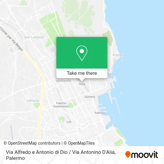 Via Alfredo e Antonio di Dio / Via Antonino D'Alia map