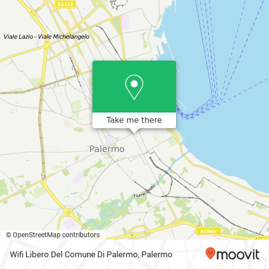 Wifi Libero Del Comune Di Palermo map
