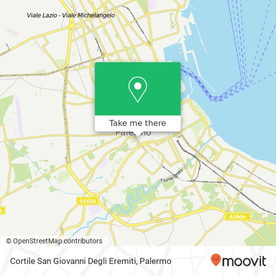 Cortile San Giovanni Degli Eremiti map