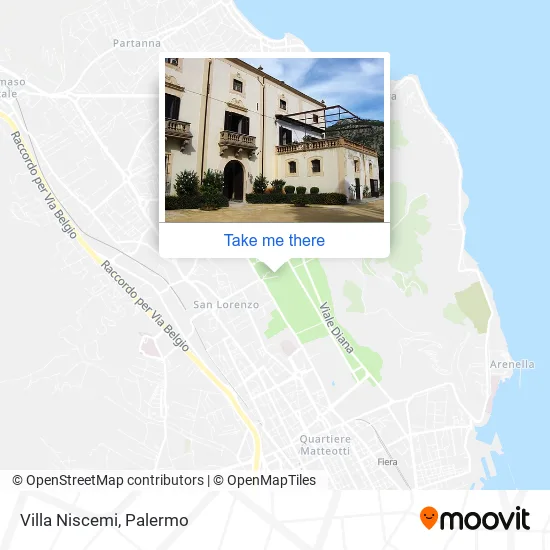 Villa Niscemi map